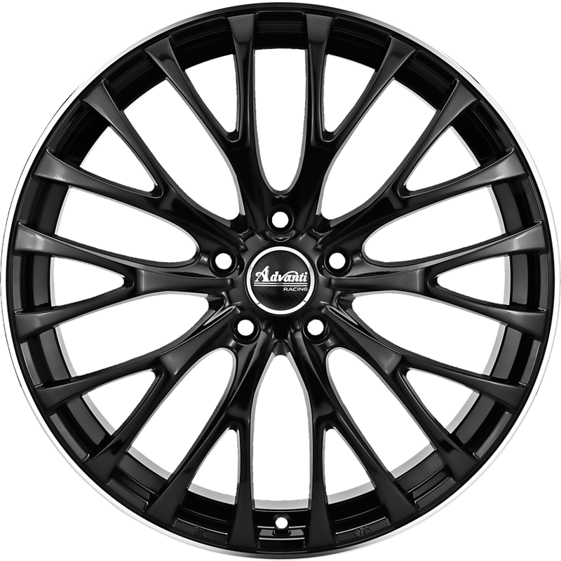 ADVANTI RACING Advanti Caesar REAR, GLOSS BLACK LIP POLISHED (20X10.0 ET48 5X120)