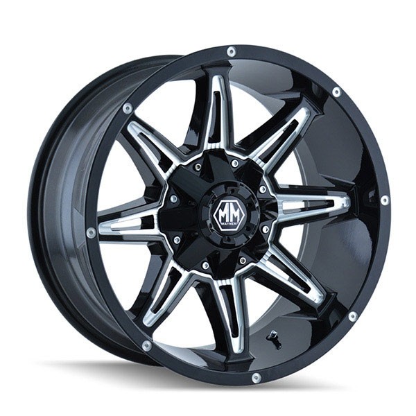 MAYHEM MAYHEM RAMPAGE, RAMPAGE GLOSS BLACK MILLED (17X9 ET18 5X114.3)