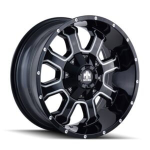 MAYHEM MAYHEM FIERCE, FIERCE GLOSS BLACK MILLED (20X9 ET18 6X135)