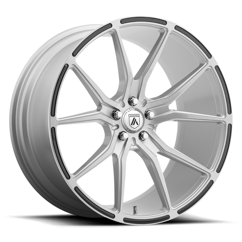 Asanti Black ABL-13 VEGA, Brushed Silver Carbon Fiber Insert (9X22 ET15 5x115 d72.6)