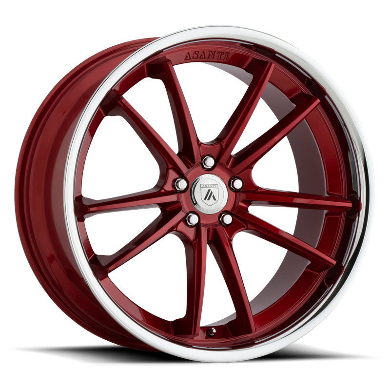 Asanti Black ABL-23 SIGMA, Candy Red With Chrome Lip (10.5X20 ET20 5x115 d72.6)