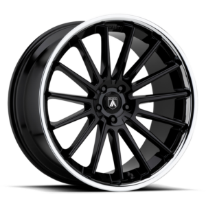 Asanti Black ABL-24 BETA, Gloss Black Chrome Lip (9X22 ET15 5x115 d72.6)