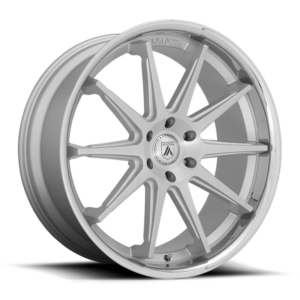 Asanti Black ABL-29 EMPEROR, Brushed Silver With Chrome Lip (10X22 ET30 6x139.7 d100.5)