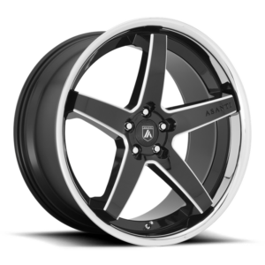 Asanti Black ABL31 REGAL, Gloss Black Milled With Chrome Lip (9X20 ET35 5x114.3 d72.6)