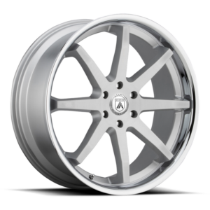 Asanti Black ABL-32 KAISER, Brushed Silver Chrome Lip (9X20 ET30 5x120 d74.1)