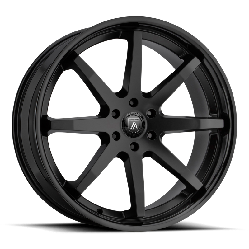 Asanti Black ABL-32 KAISER, Satin Black Gloss Black Lip (9X20 ET30 5x114.3 d72.6)