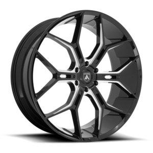 Asanti Black ABL-38 MONARCH TRUCK, Gloss Black Milled (9.5X22 ET38 6x135 d87.1)