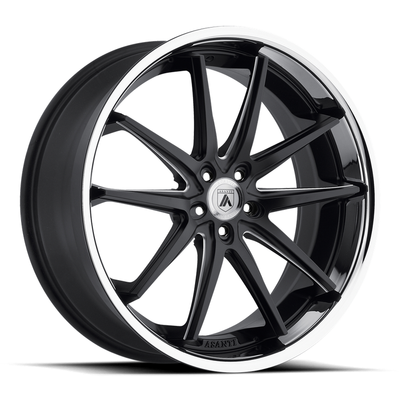 Asanti Black ABL-5 ALTAIR, Matte Black Milled SS Lip (10X20 ET45 5x114.3 d74.1)