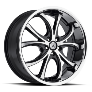 Asanti Black ABL-8 ELEKTRA, Machined Face SS Lip (10X22 ET20 5x115 d74.1)
