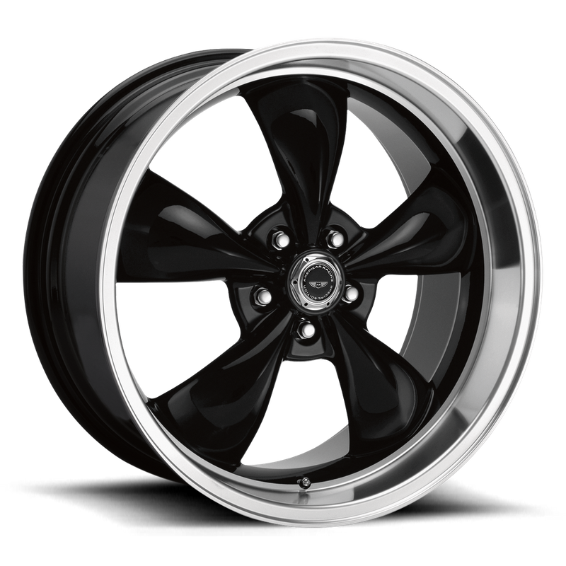 American Racing AR105 TORQ THRUST M, Gloss Black Machined Lip (7.5X17 ET45 5x110 d65.1)
