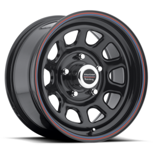 American Racing AR767, Gloss Black Steel With Red and Blue Stripe (8X15 ET-12 5x114.3 d72.6)