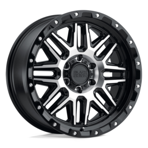 Black Rhino ALAMO, GLOSS BLACK W/ MACHINED FACE & STAINLESS BOLTS (18x9 ET6 8x180)