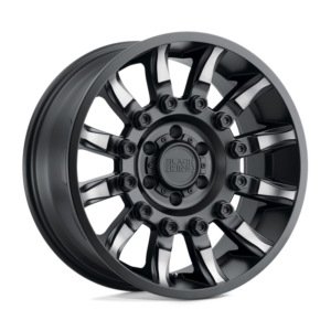 Black Rhino MISSION, MATTE BLACK W/ MACHINED TINTED SPOKES (17x8.5 ET-18 5x114.3)
