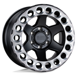 Black Rhino ODESSA, MATTE BLACK W/ MACHINED TINT LIP & MILLED RINGS (17x9.5 ET12 5x127)