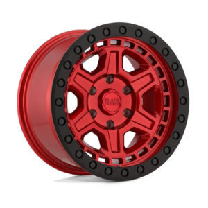 Black Rhino RENO, CANDY RED W/ BLACK RING & BOLTS (18x9.5 ET-12 6x139.7)