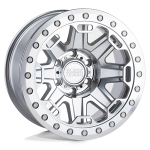 Black Rhino RIFT, SILVER W/ MIRROR FACE & MACHINED RING (17x8.5 ET-30 6x139.7)