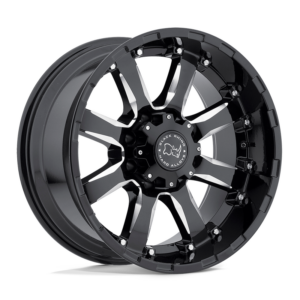 Black Rhino SIERRA, GLOSS BLACK W/ MILLED SPOKES (22x11.5 ET-44 8x165.1)