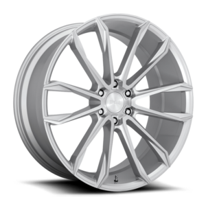 DUB 1PC S248 CLOUT, GLOSS SILVER BRUSHED (24x10 ET30 6x135)