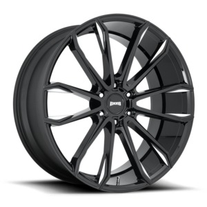 DUB 1PC S252 CLOUT, GLOSS BLACK MILLED (24x10 ET30 6x135)