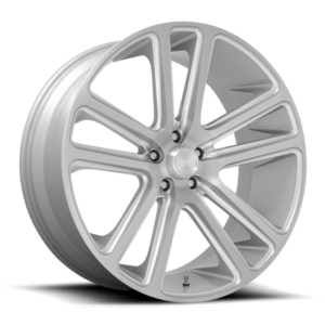 DUB 1PC S257 FLEX, Gloss Silver Brushed Face (26x10 ET10 5x127)