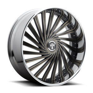 DUB 2PC S241 DAZED, MATTE BLACK DOUBLE DARK TINT (26x10 ET5 5x120.65/5x127)