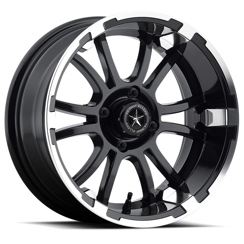 Fairway Alloys FA134 SIXER, Machined Matte Black (14x6.5 ET-20 4x101.6)