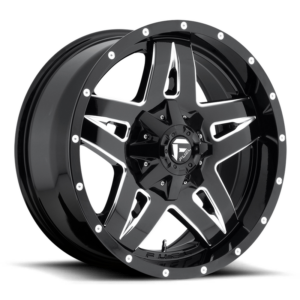 Fuel 1PC D554 FULL BLOWN, GLOSS BLACK MILLED (20x10 ET-12 6x135/6x139.7)