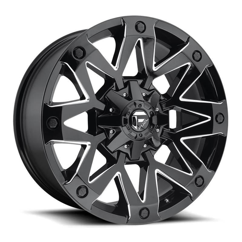 Fuel 1PC D555 AMBUSH, GLOSS BLACK MILLED (20x10 ET-18 8x165.1)