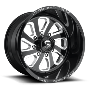 Fuel 1PC D587 FLOW, GLOSS BLACK MILLED (20x10 ET-18 8x165.1)