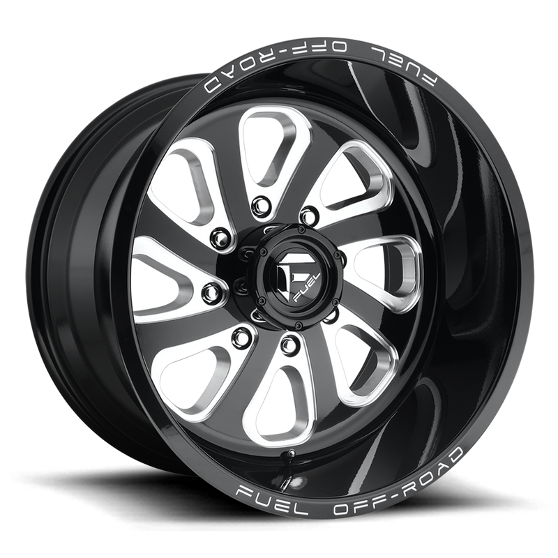 Fuel 1PC D587 FLOW, GLOSS BLACK MILLED (20x10 ET-18 8x180)