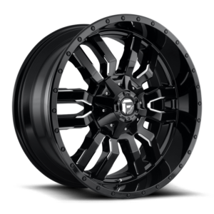 Fuel 1PC D595 SLEDGE, GLOSS BLACK MILLED (17x9 ET-12 5x139.7/5x150)