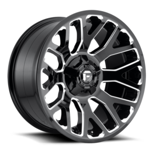 Fuel 1PC D607 WARRIOR, GLOSS BLACK MILLED (20x10 ET-18 5x139.7/5x150)