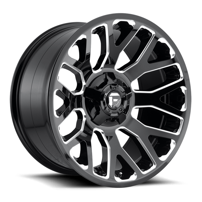 Fuel 1PC D607 WARRIOR, GLOSS BLACK MILLED (20x10 ET-18 8x170)