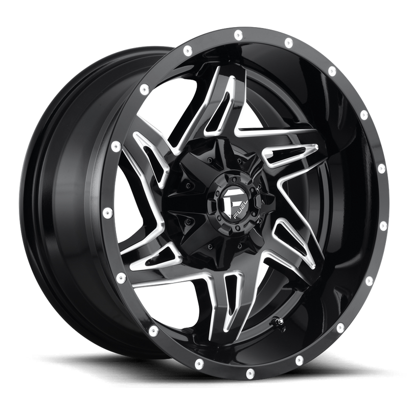 Fuel 1PC D613 ROCKER, GLOSS BLACK MILLED (20x10 ET-18 8x180)