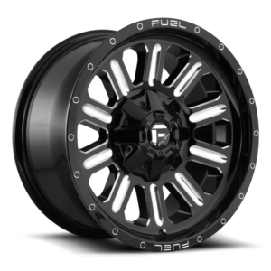 Fuel 1PC D620 HARDLINE, GLOSS BLACK MILLED (22x12 ET-45 6x135/6x139.7)