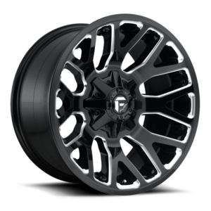 Fuel 1PC D623 WARRIOR, GLOSS BLACK MILLED (20x10 ET-18 5x114.3/5x127)