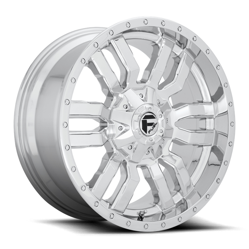 Fuel 1PC D631 SLEDGE, CHROME PLATED (20x10 ET-18 8x165.1)