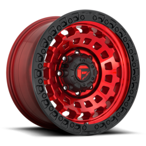 Fuel 1PC D632 ZEPHYR, CANDY RED BLACK BEAD RING (17x9 ET-12 5x127)