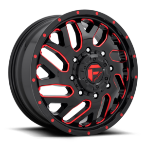 Fuel 1PC D656 TRITON, GLOSS BLACK RED TINTED CLEAR (20x8.25 ET105 8x200)