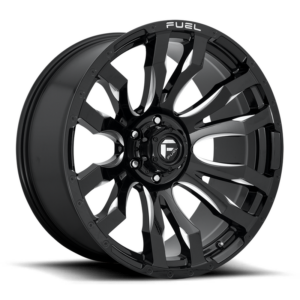 Fuel 1PC D673 BLITZ, GLOSS BLACK MILLED (16x8 ET1 5x139.7)