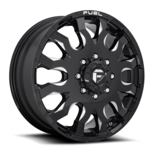 Fuel 1PC D673 BLITZ, GLOSS BLACK MILLED (20x8.25 ET105 8x165.1)