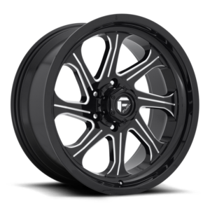 Fuel 1PC D676 SEEKER, GLOSS BLACK MILLED (20x10 ET-18 5x127)