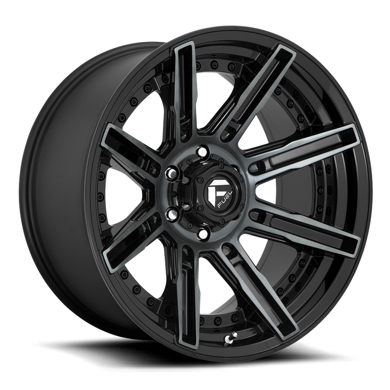 Fuel 1PC D708 ROGUE, GLOSS MACHINED DOUBLE DARK TINT (20x9 ET1 6x135)