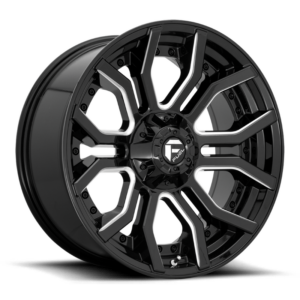 Fuel 1PC D711 RAGE, GLOSS BLACK MILLED (22x10 ET-18 5x127/5x139.7)