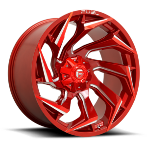 Fuel 1PC D754 REACTION, Candy Red Milled (24x12 ET-44 8x165.1)