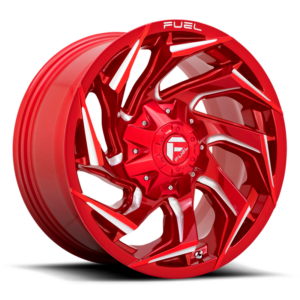 Fuel 1PC D754 REACTION, Candy Red Milled (18x9 ET-12 6x135/6x139.7)