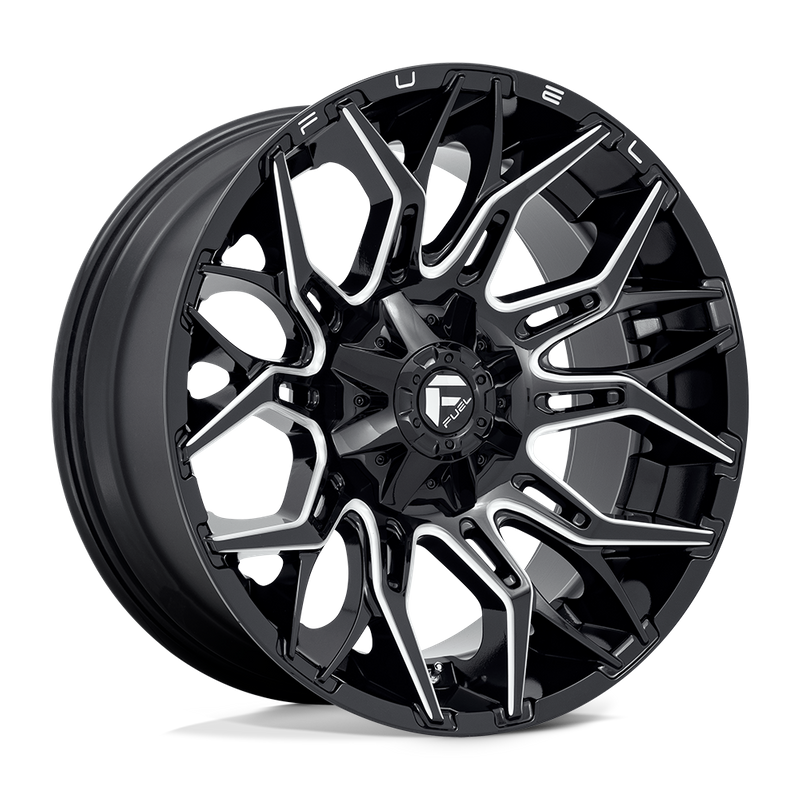 Fuel 1PC D769 TWITCH, Glossy Black Milled (22x10 ET-18 8x165.1)