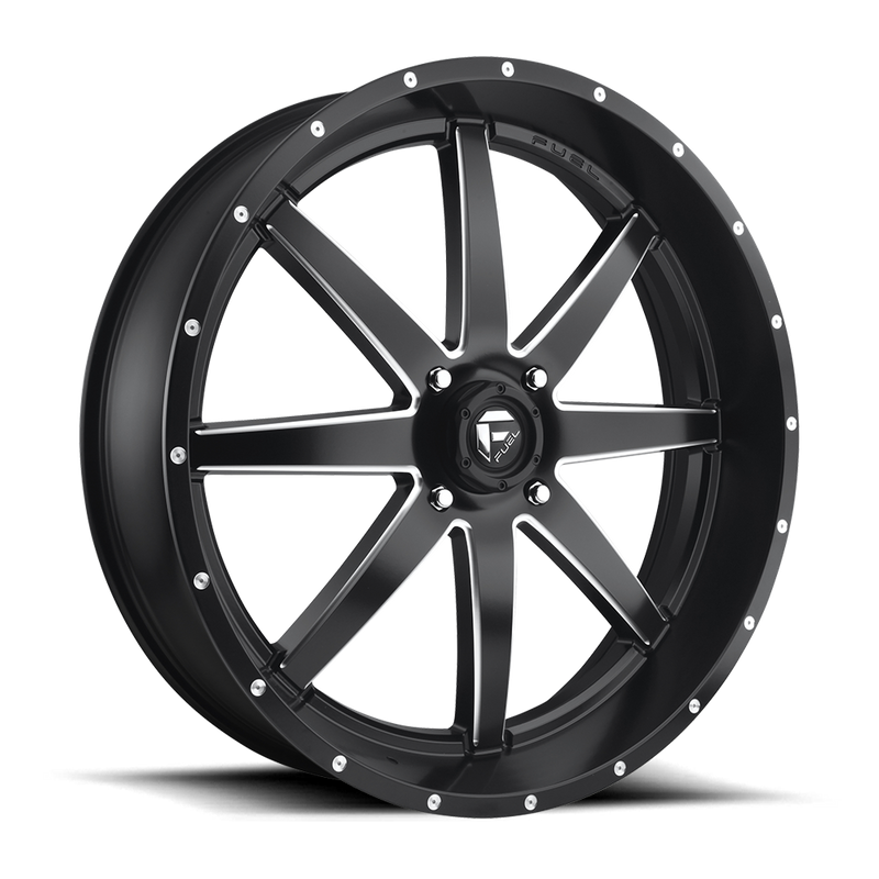 Fuel UTV D538 MAVERICK, MATTE BLACK MILLED (26x7 ET13 4x137)