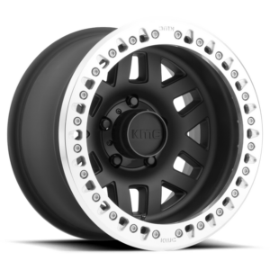 KMC KM229 MACHETE CRAWL, Satin Black Machined Bead Ring (17x9 ET-38 5x127)