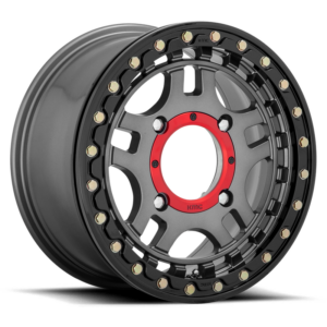 KMC Powersports KS240 RECON BEADLOCK, Gun Metal With Gloss Black Ring (15x7 ET38 4x156)